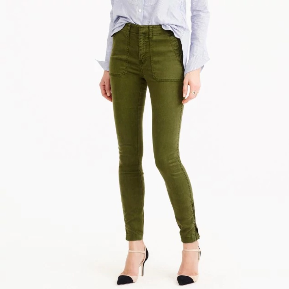 J Crew Tall Skinny Stretch Cargo Pant with Zippers